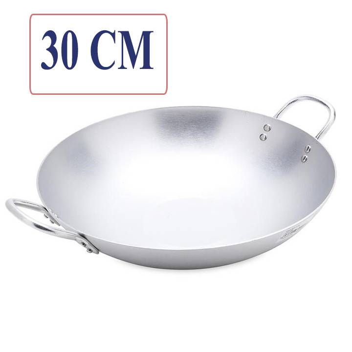 Chảo nhôm to 30cm - chảo nhôm 2 quai chiên xào an toàn hàng công ty size 30 cm. chảo 2 quai chiên xào