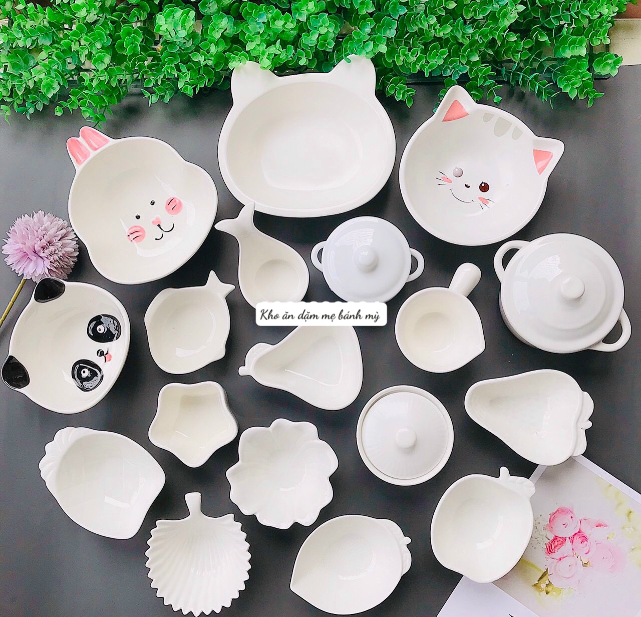 [ Xả kho] Bát Sứ Ăn Dặm ,Chén Sứ Ăn Dặm Kiểu Nhật Màu Trắng Xinh Xắn Cho Bé[Xả Kho]