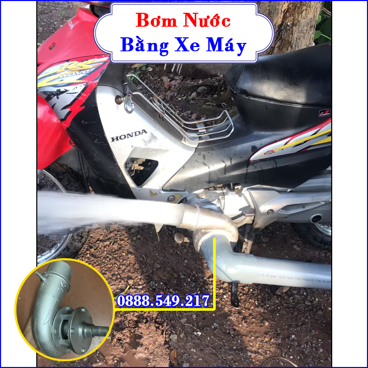 Bơm Nước Gắn Xe Máy Đầu Ra Vào Ống 76