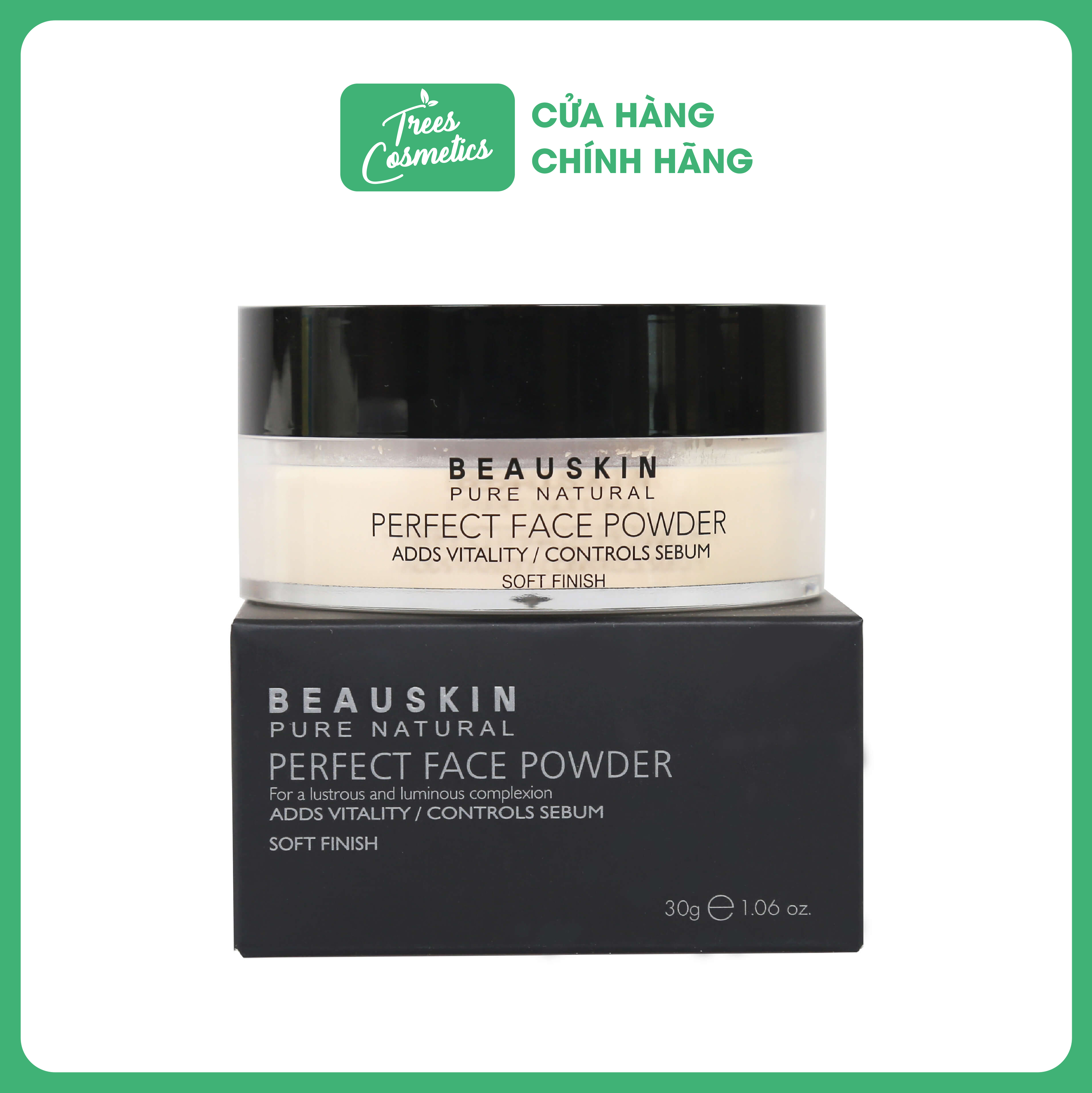 PHẤN PHỦ DẠNG BỘT KIỀM DẦU BEAUSKIN PERFECT FACE POWDER 30G (#21 Màu da tự nhiên) - HÀN QUỐC CHÍNH HÃNG