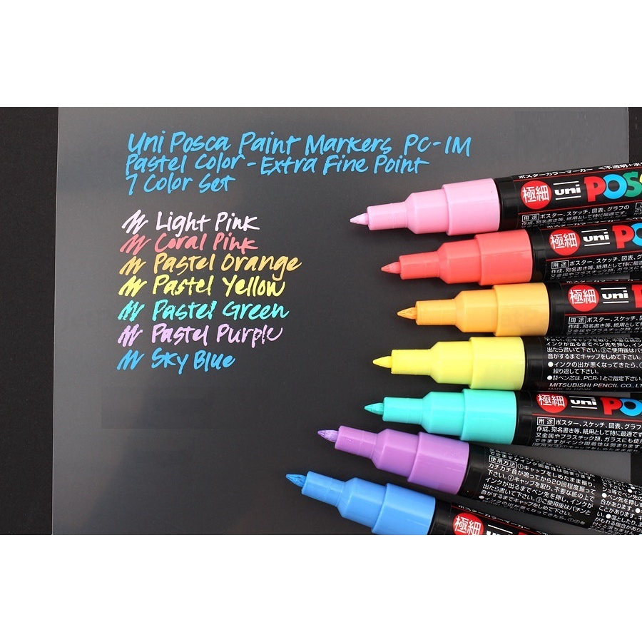 Bút vẽ PC-1M trên nhiều chất liệu Uni Posca Paint Marker