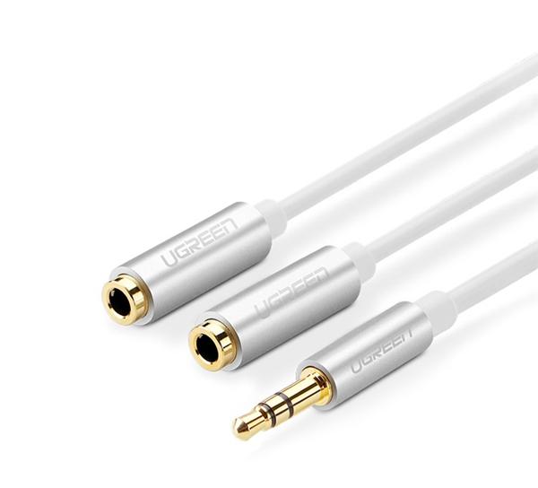 Cáp chia jack loa 3.5mm 1 ra 2 cao cấp ugreen 10780