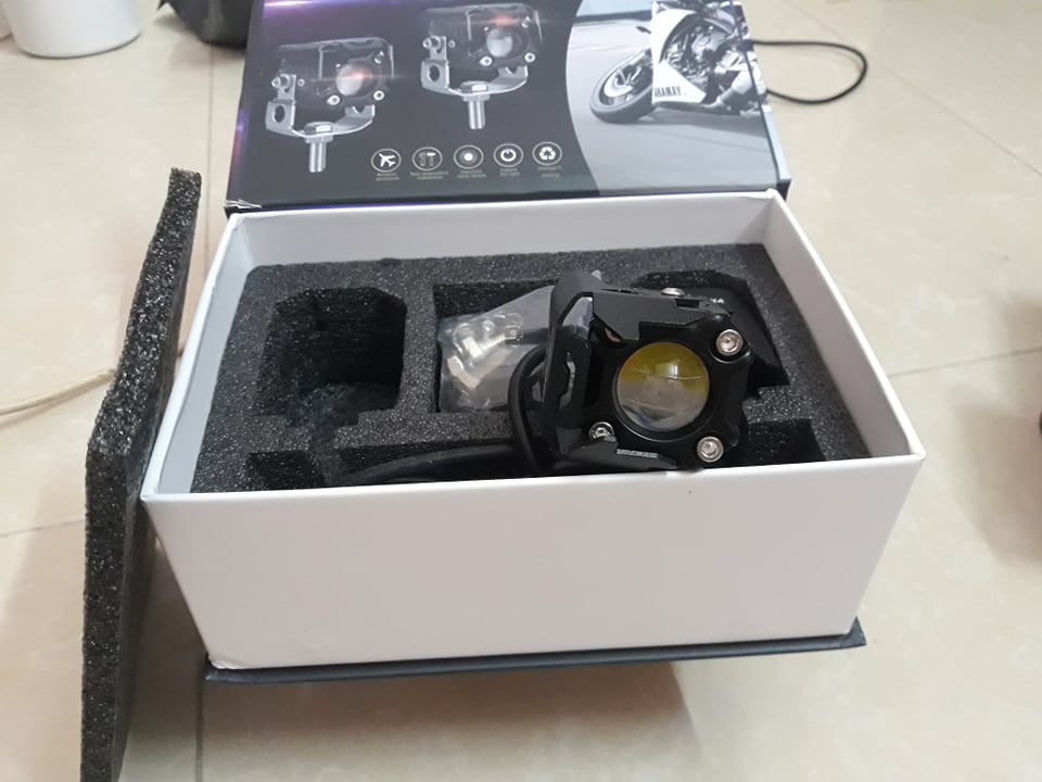 Đèn led xe máy , đèn trợ sáng combo 2 đèn trợ sáng s18 30w siêu sáng pha trắng cos vàng cho ô tô xe máy