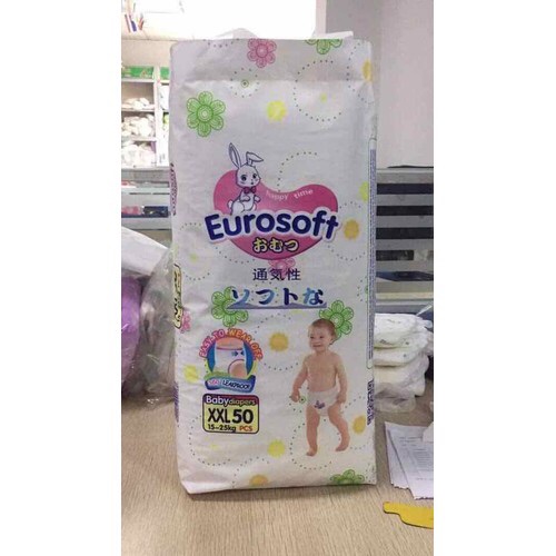 Bỉm Eurosoft combo 100m size M/L/XL/XXL/XXXL
