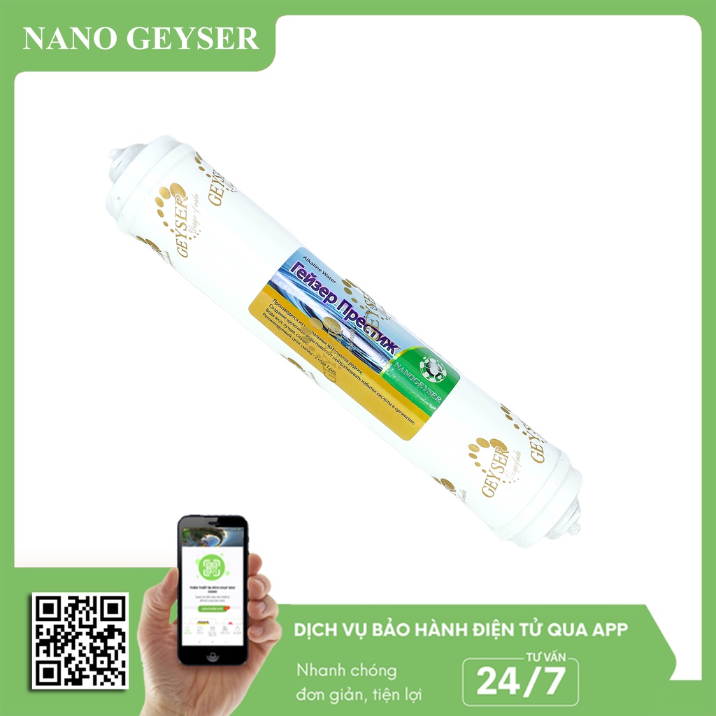 Lõi alkaline, lõi lọc nước số 7, dùng cho các dòng máy lọc nước ro, nano, uf, geyser, kangaroo, karofi, aqua...