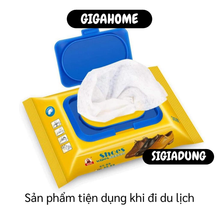 Khăn ướt lau giày - Khăn giấy lau giày Sneaker siêu sạch, không hóa chất làm hại vải - Gói 12 tờ khăn giấy ướt lau giày, vệ sinh balo
