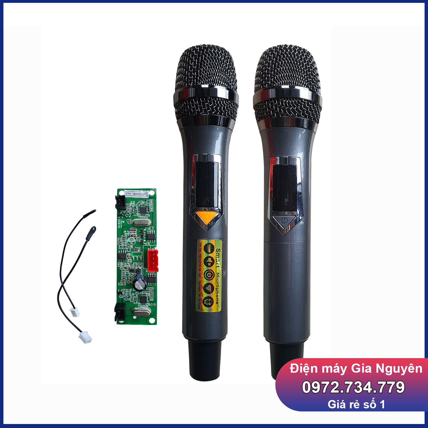 Micro đa năng F60 kèm bo mạch dùng để thay thế, nâng cấp loa kéo di động, loa bình ngang