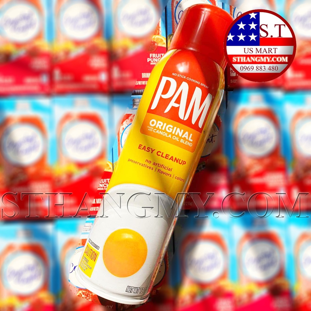 HOT SALE Dầu ăn dạng xịt PAM 12oz (1117 lần xịt) cho người ăn kiêng Eat Clean Gymer Keto