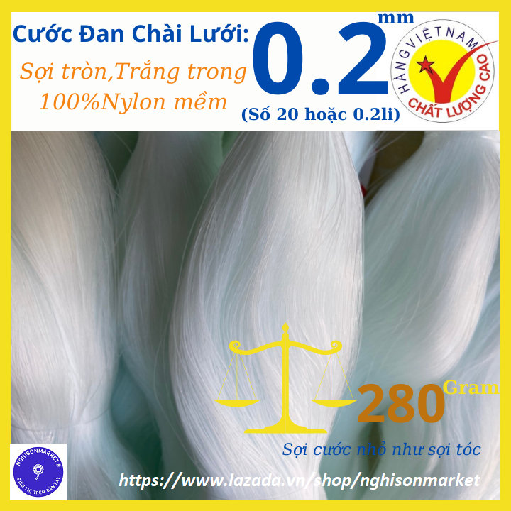 Dây cước đan lưới chài 0.2mm đánh bắt cá