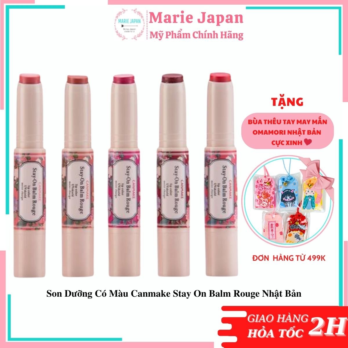 Son Dưỡng Có Màu Canmake Stay On Balm Rouge Nhật Bản