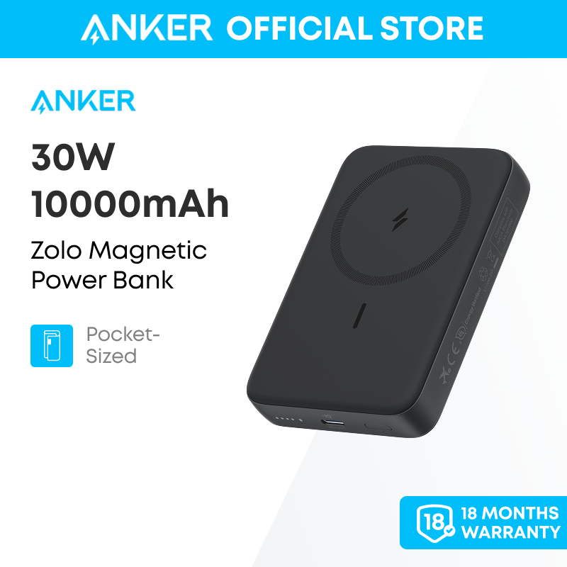  Sạc Dự Phòng Không Dây Anker Zolo Wireless Power Bank Compact 10,000mAh Wireless Portable Charger with 30W Fast Charging Skin-Friendly and Durable Battery Pack Compatible for Multiple Devices for iPhone 17 16 15  14 Series 