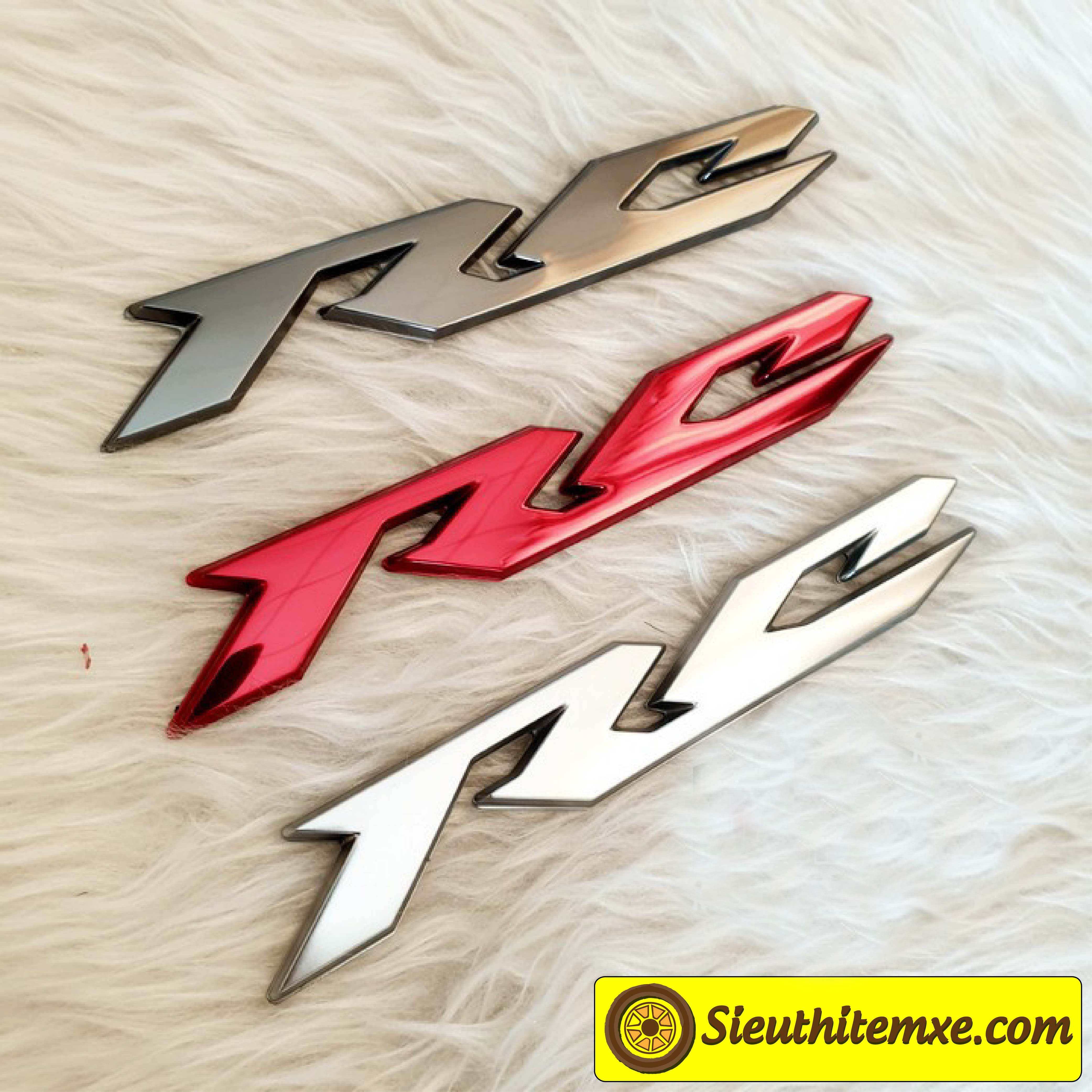 Tem chữ nổi rc cho exciter sirius siêu bền, sáng bóng, không tróc khi rửa xe