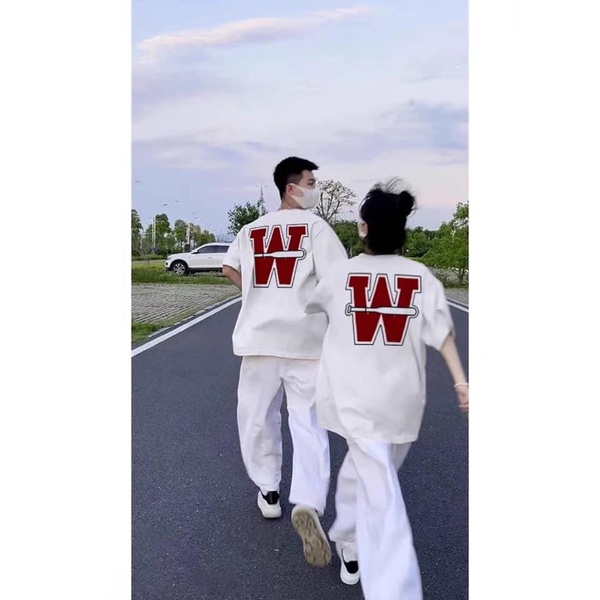 Set bộ áo thun mix quần kaki ống rộng - W