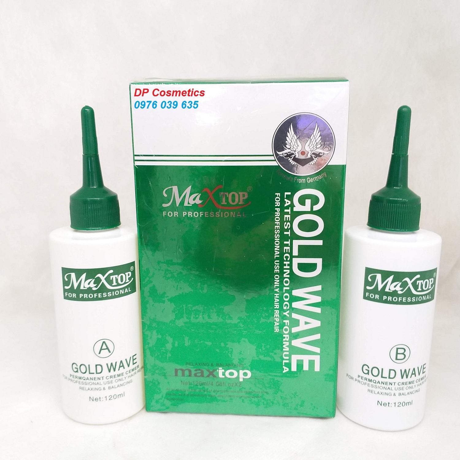 Kem uốn tóc lạnh Maxtop Gold Wave 120ml / cặp
