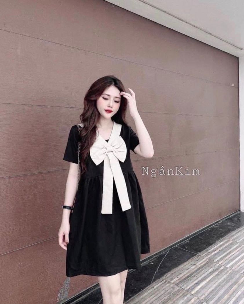 [Siêu sale]Váy bầu đầm bầu cao cấp☘️chất lụa Hàn mát mềm mịn💕thiết kế sang chảnh🌸mặc đi làm đi chơi đều đc☘️free size