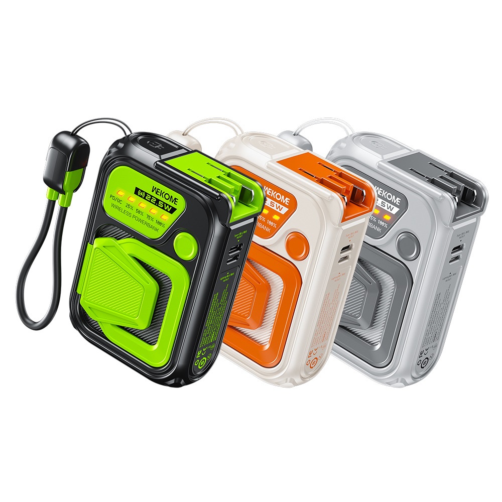 Pin dự phòng không dây Wekome WP-89 10000mAh sạc Wireless 15W / TypeC LN in 18W, out 20W, có phích cắm sạc - Phụ Kiện 1986