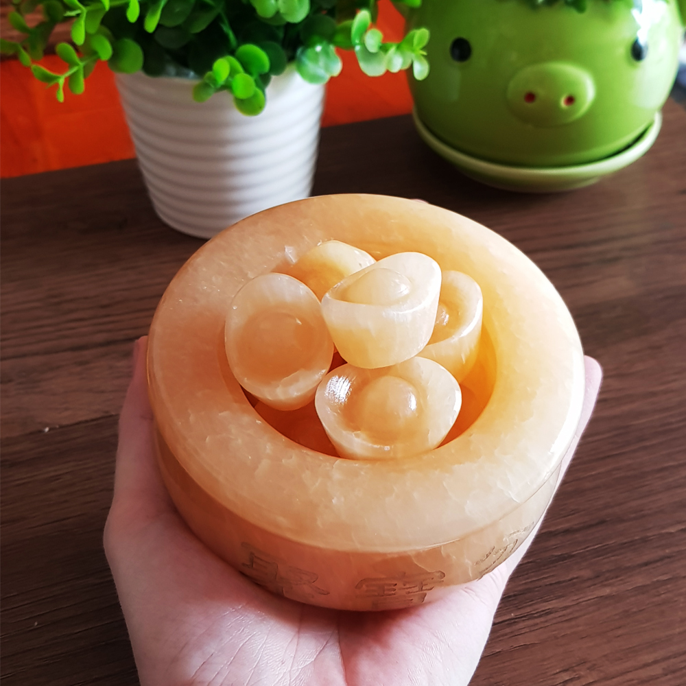 Bát Tụ Bảo ngọc Hoàng Long size 10cm - chiêu tài nạp lộc