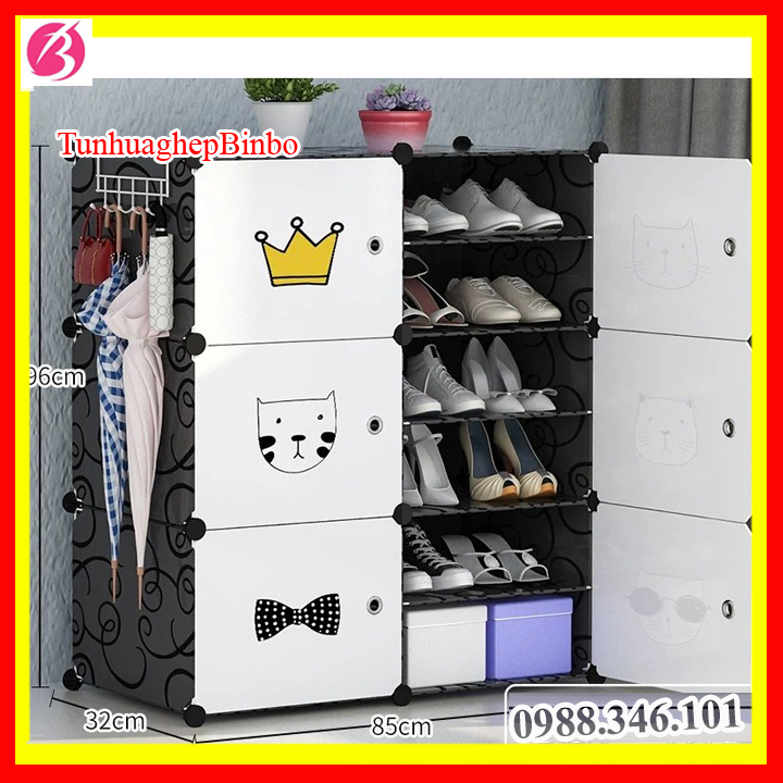 Tủ nhựa đựng giày dép- Tủ để giày 12 ngăn