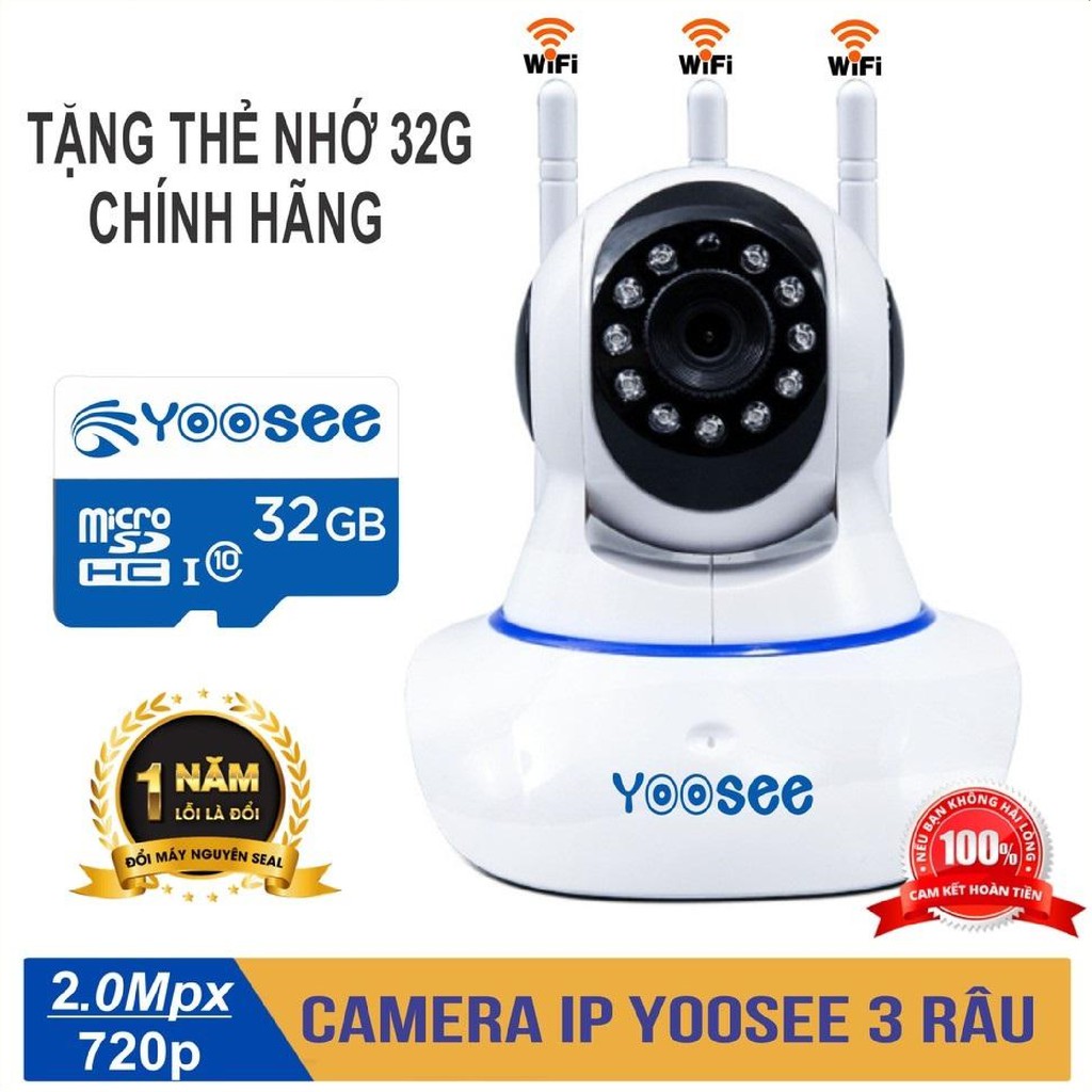 CAMERA IP YOOSEE 360 QUAN SÁT RÕ NGÀY VÀ ĐÊM XOAY 360 ĐỘ BẢO HÀNH 12 THÁNG