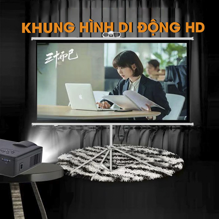 Màn chiếu treo tường có góc nhìn mở rộng kích thước phù hợp cho tất cả các máy chiếu