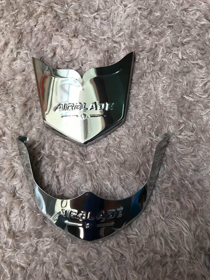 bộ mũi dè inox trước sau xe air blade 2016 2017 2018 2019