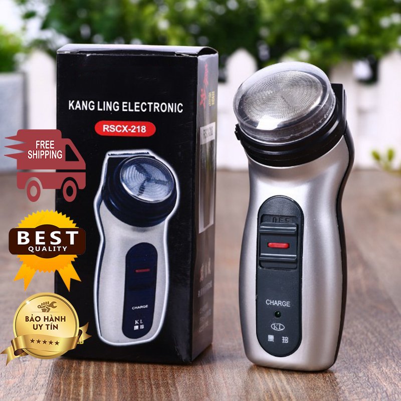 Máy cạo râu 3 lưỡi xoay mạnh mẽ rscx-218, dao cạo râu nhỏ gon siêu tiện lợi- mcs01...
