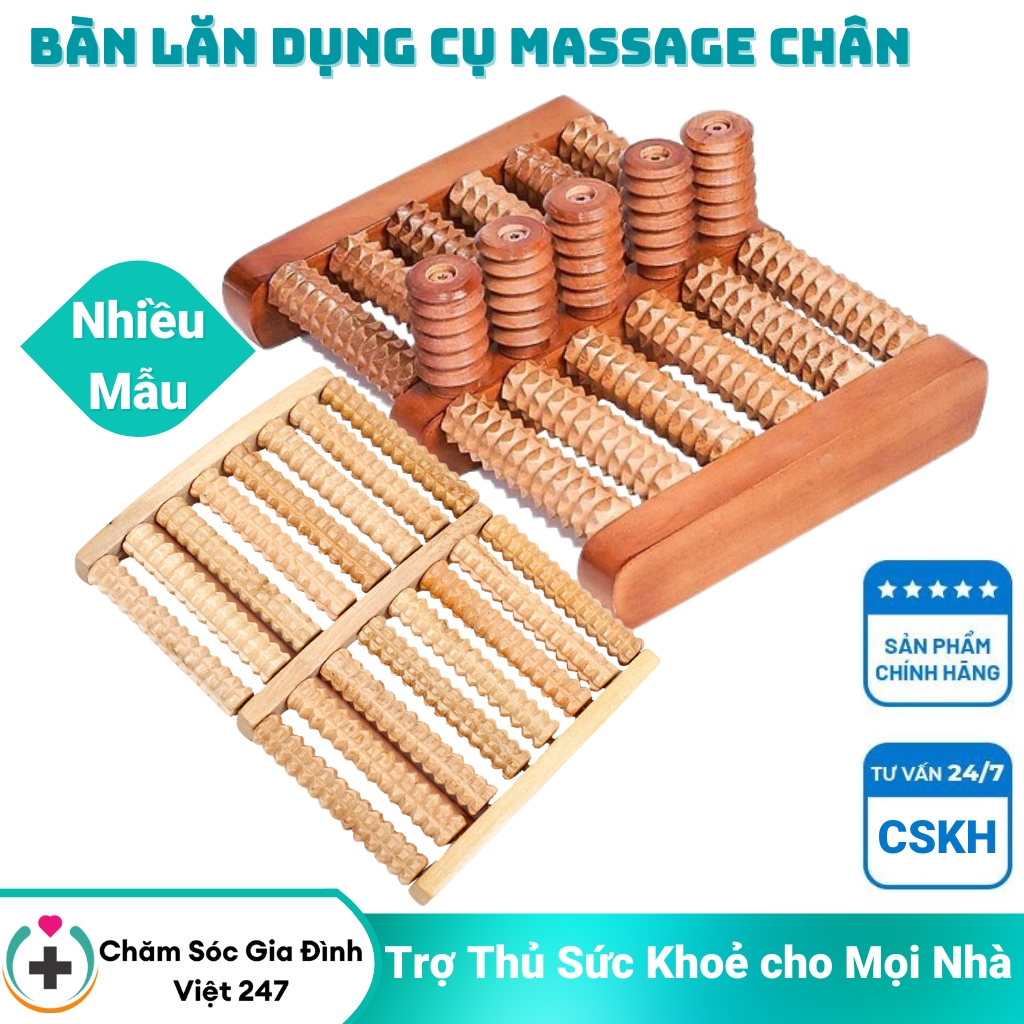 Bàn lăn dụng cụ foot massage chân bằng gỗ 6 hàng đa năng loại lớn,bàn thanh lăng mát xa dung cu máy lăn masage matxa go bấm huyệt diện chẩn chà lòng bàn chân chăm sóc sức khoẻ cơ thể giảm căng thể mệt mỏi thư giản hiệu quả-Chăm Sóc Gia Đình Việt 247