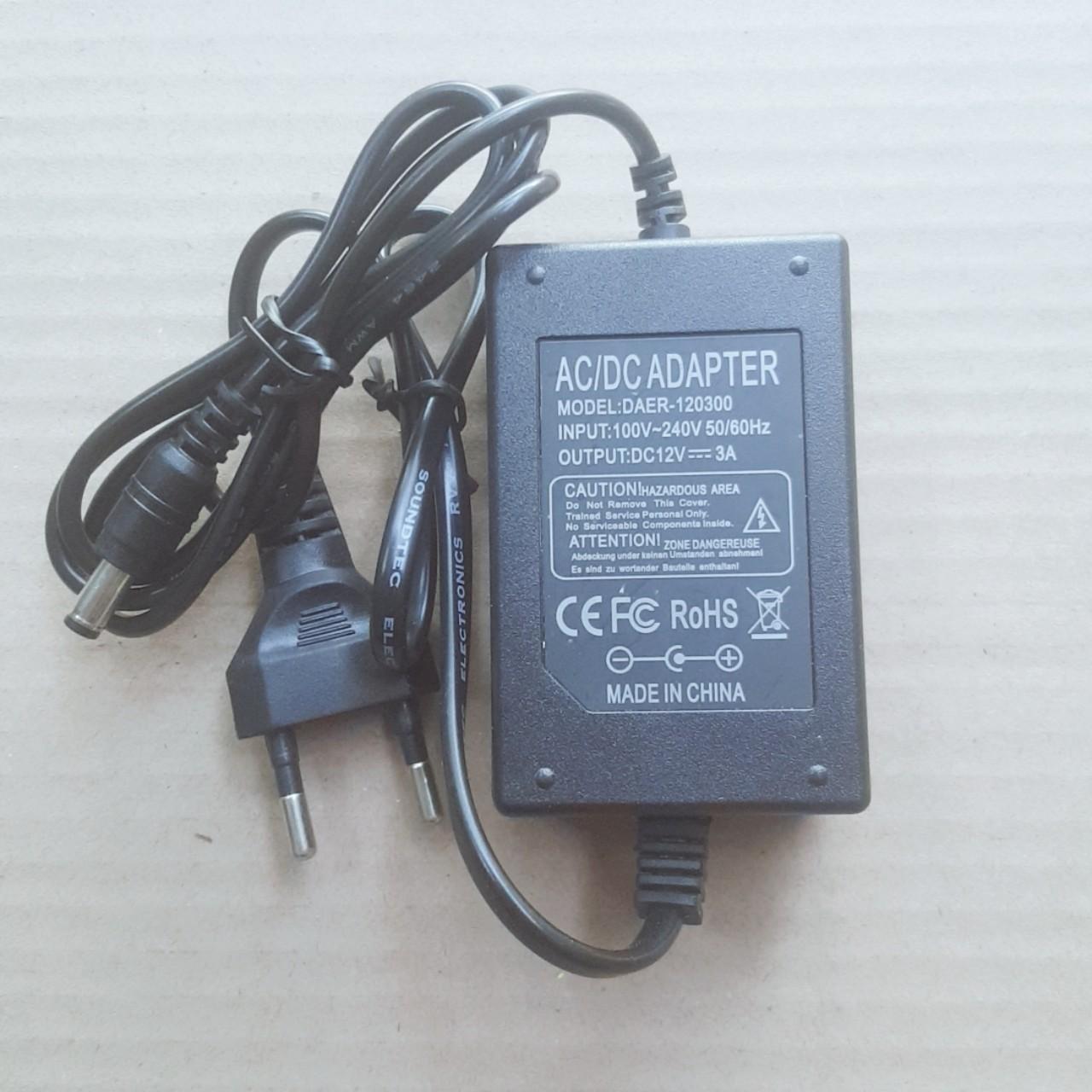 Bộ nguồn Adapter AC-DC 12V 3A