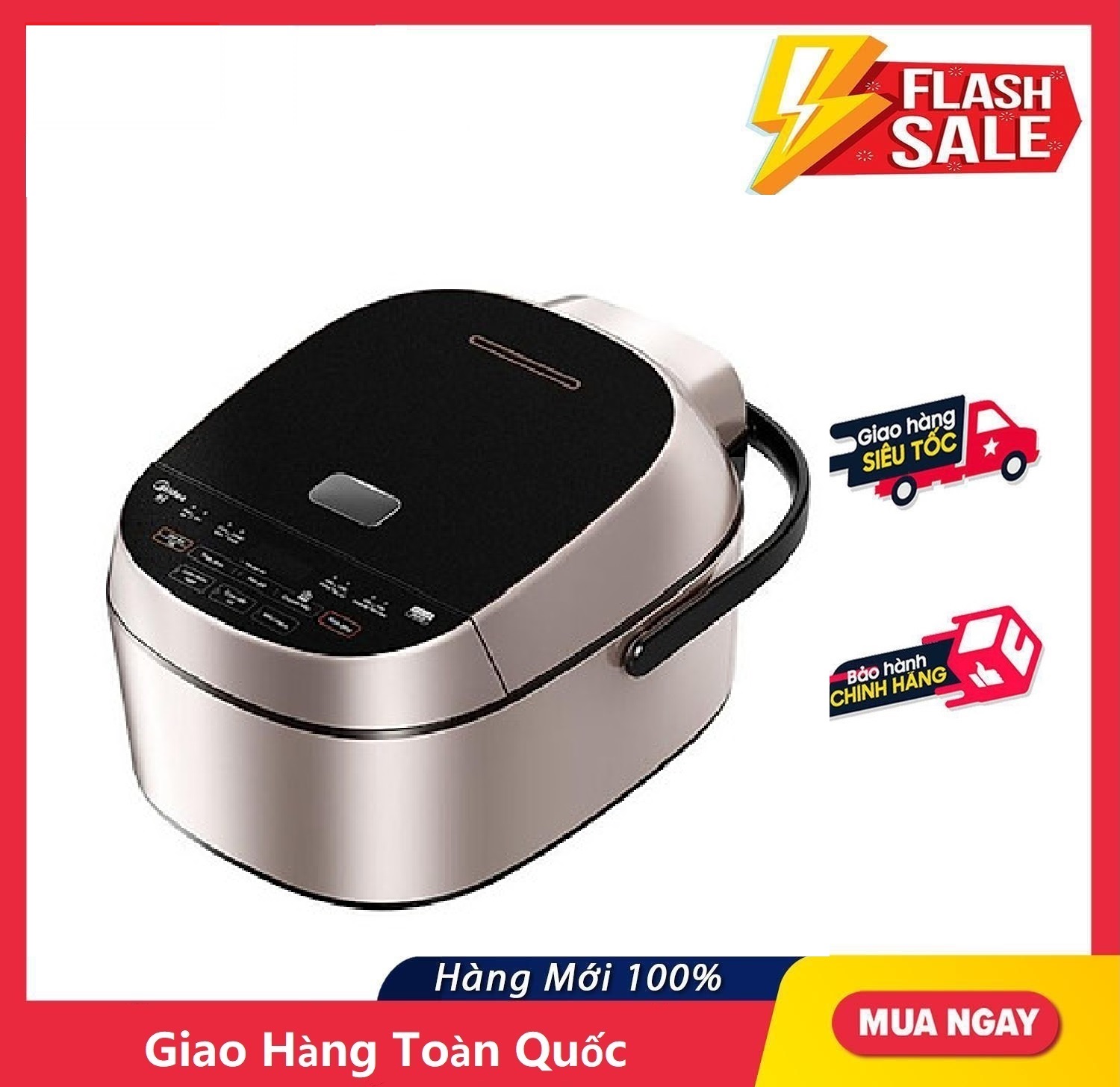 Nồi cơm điện cao tần midea mb-hs5008 1.8 lít - bảo hành 12 tháng chính hãng