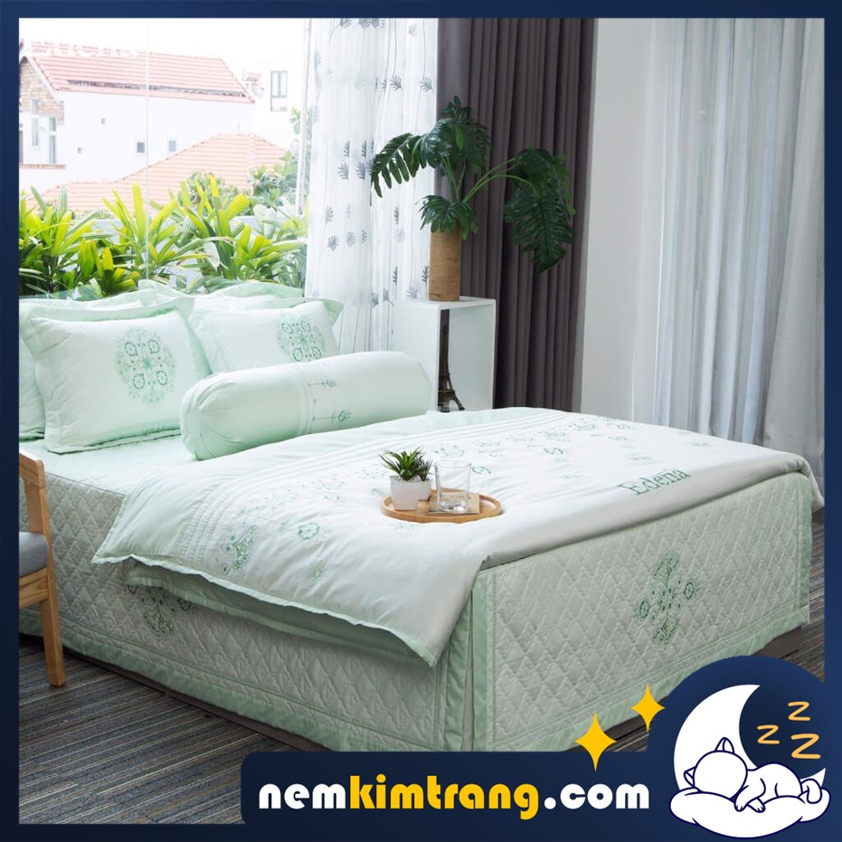 Ga nệm coton đặc biệt edena mẫu 526 - chính hãng, cao cấp
