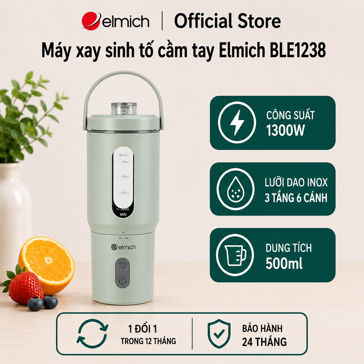 (Chỉ 25-29.10)Máy xay sinh tố cầm tay BLE1238