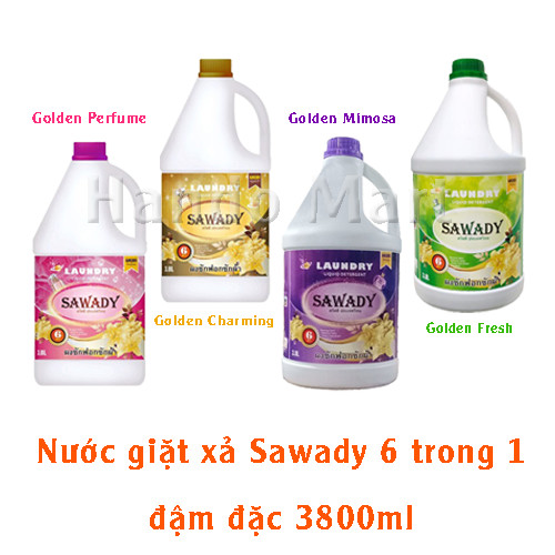 Nước giặt xả 6 in 1 sawady 3800ml - 4 mùi hương
