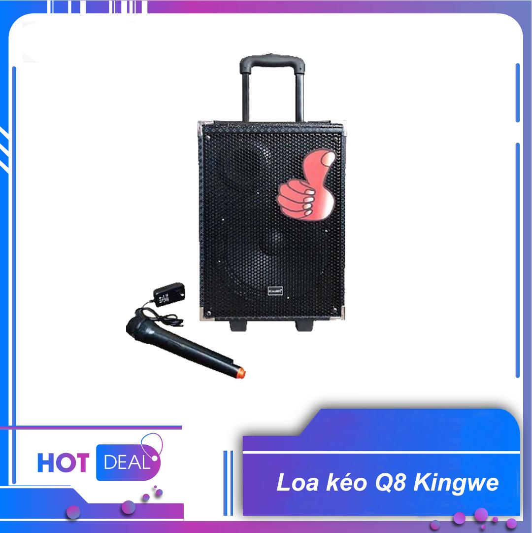 Loa kéo di động bluetooth Karaoke Q8 Kingwe - Tặng kèm micro bluetooth - Hát siêu hay âm thanh cực đỉnh