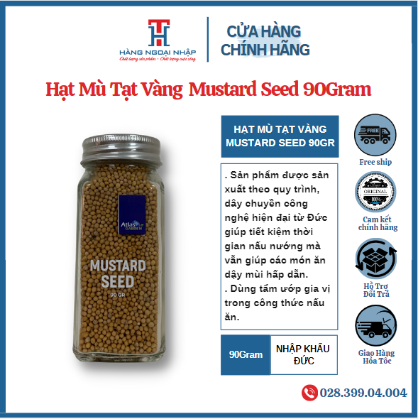 Hạt mù tạt vàng - mustard seed 90gr