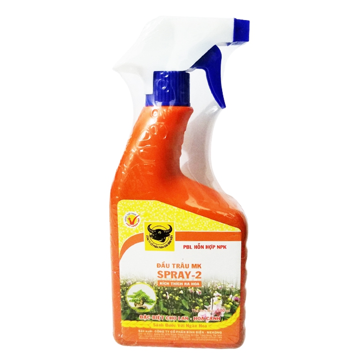 Phân bón Đầu Trâu Spray 2 500ml kích thích ra hoa cho hoa lan hoa kiểng