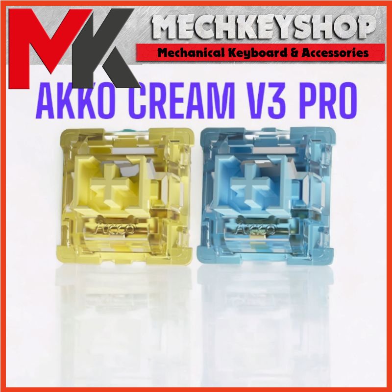 Hộp công tắc switch Akko Cream Yellow  Blue cho bàn phím cơ