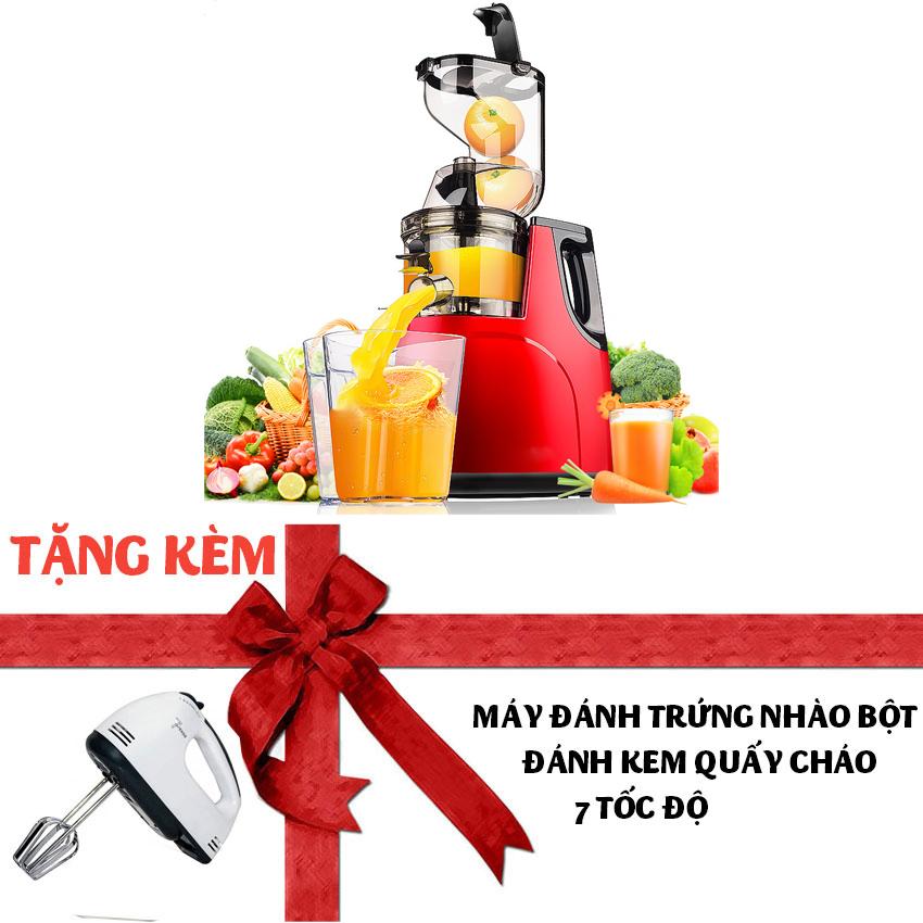 Máy ép chậm cỡ lớn Hongxin RH-312 ép rau củ hoa quả 95% lượng nước- Tặng kèm máy đánh trứng 7 tốc độ