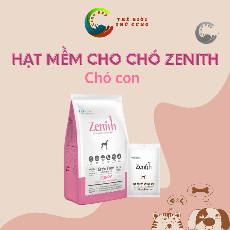 1.2kg Thức Ăn Cho Chó - Hạt Mềm Zenith Puppy Cho Chó Con