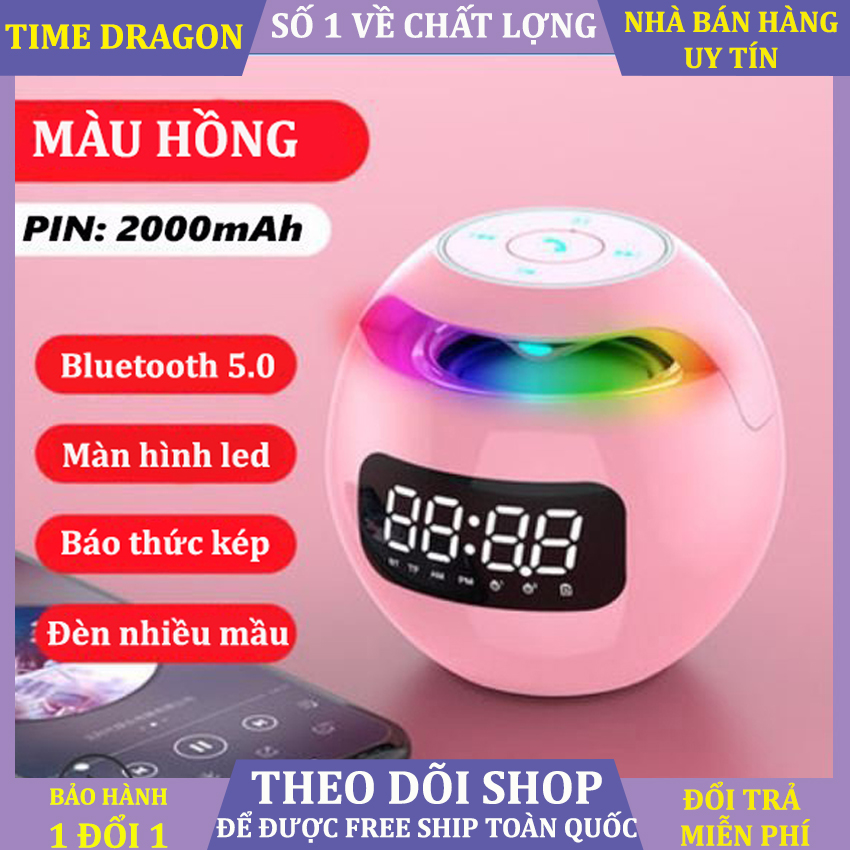 Loa bluetooth Earise G90 S Loa không dây 3 trong 1, đồng hồ báo thức kiêm đèn ngủ, loa nghe đài FM, Loa vi tính để bàn, loa kết nối với điện thoại