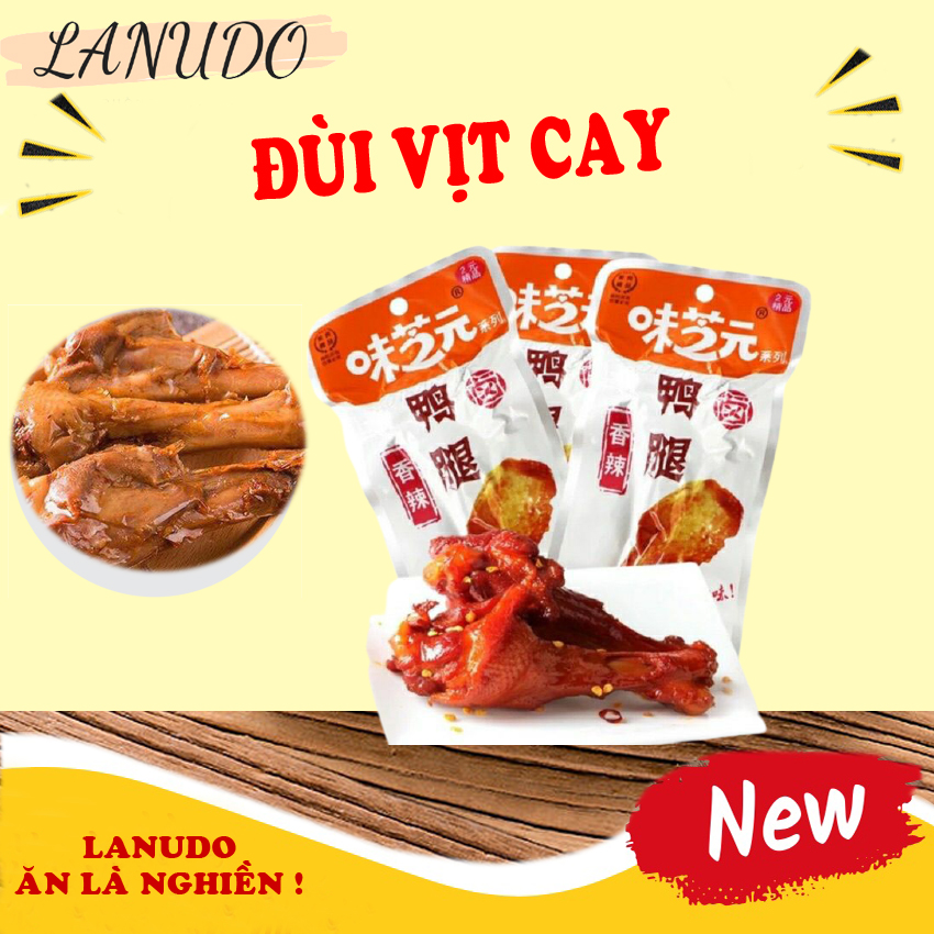 Đùi vịt cay trung quốc to nội địa trung quốc combo  5 gói  loại đặc biệt cay siêu ngon 38gam