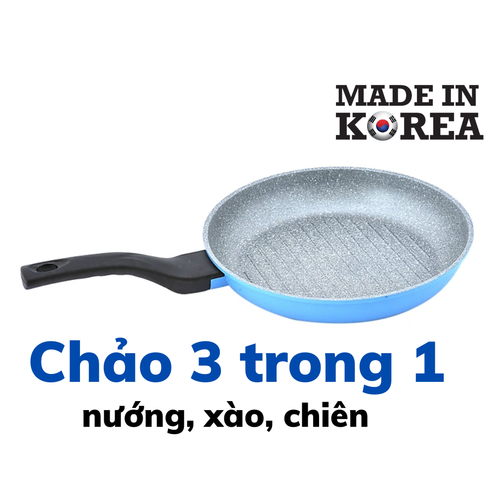 Ecoramic chảo nướng vân đá ecpn-st28gr