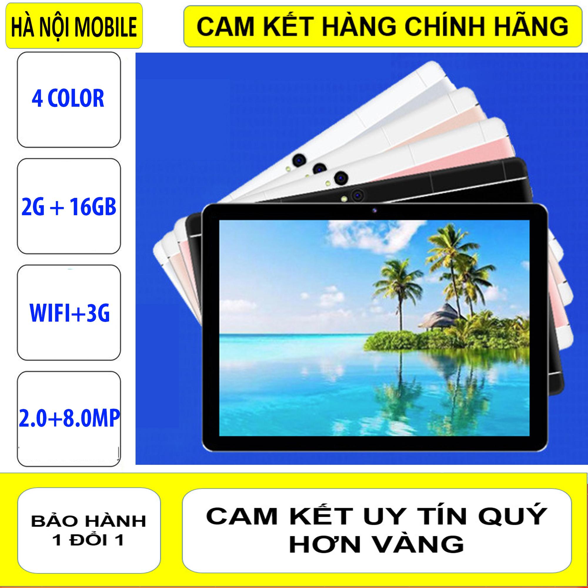 Máy Tính Bảng Tablet 10.1 Inch ROM 16G Chip Mediatek 6580 4 nhân, Android 8.1, 2 Card, WiFI, 3G, BH 6 tháng