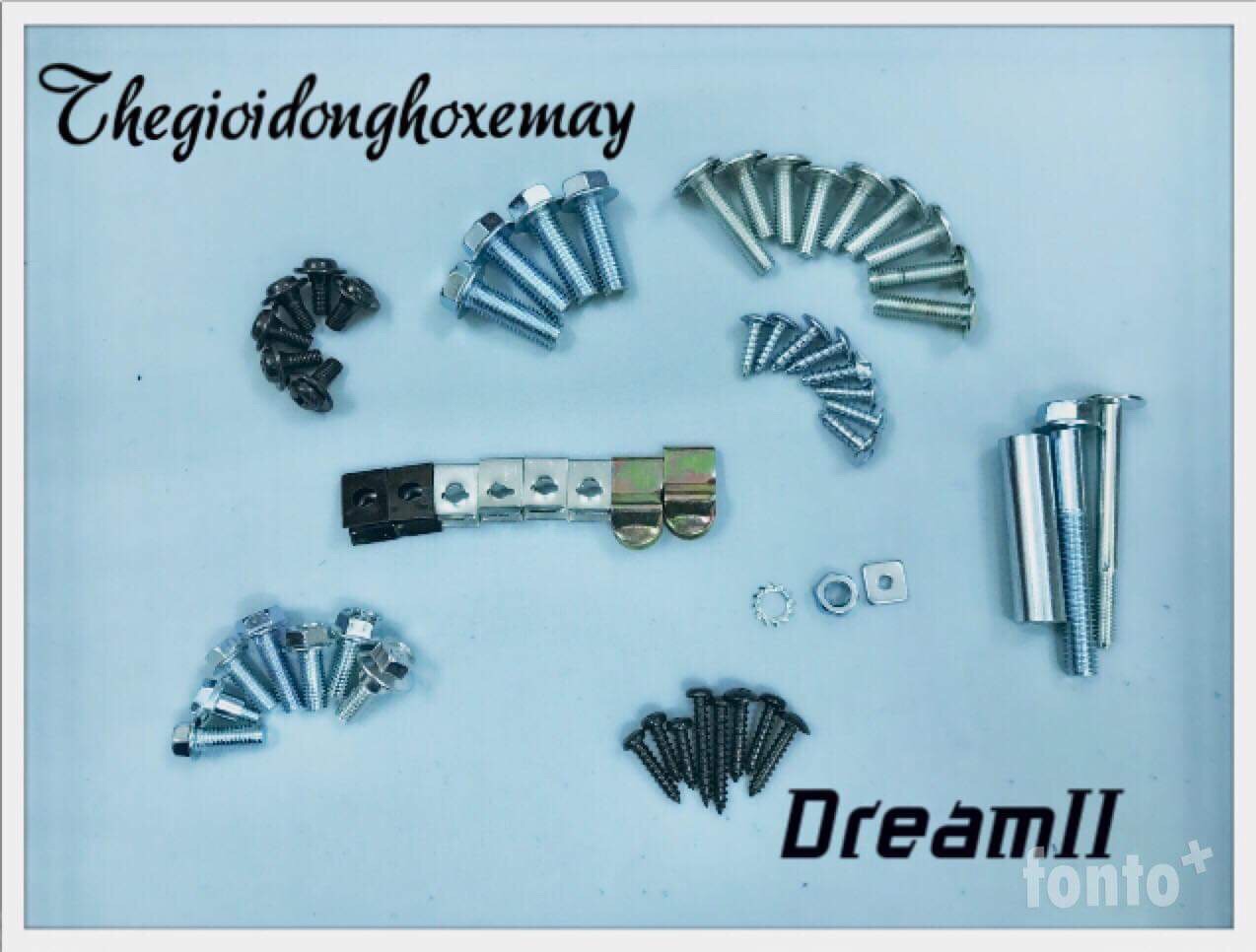 Bộ ốc vỏ nhựa xe máy dream 3, dream lùn Việt