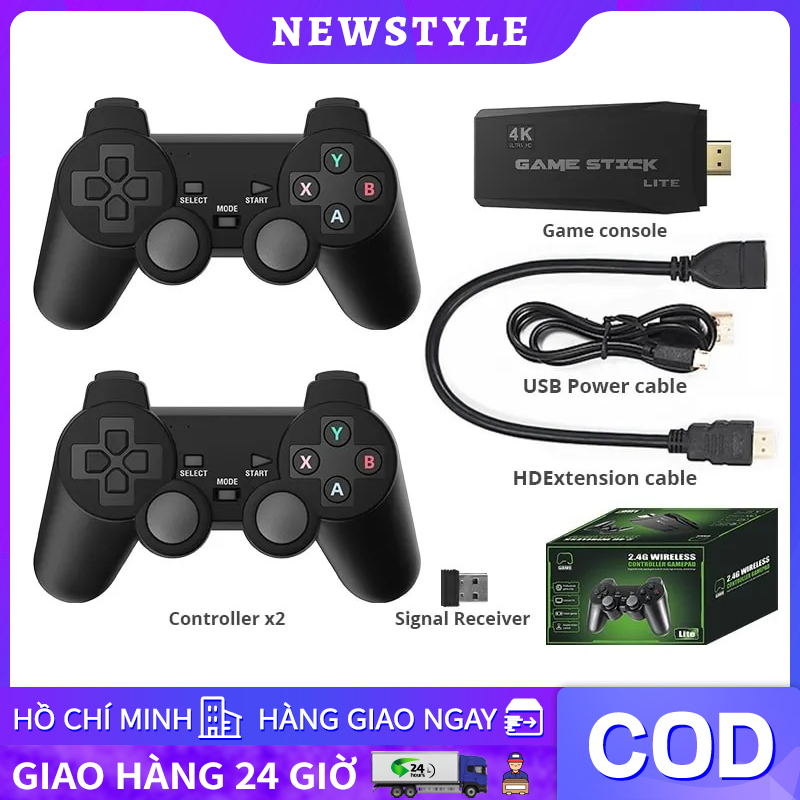 FREESHIP🎁M8 HDMI Retro Video Game Console 2.4G Wireless Console Game Stick 4k 10000 Games Portable Game Console for TV