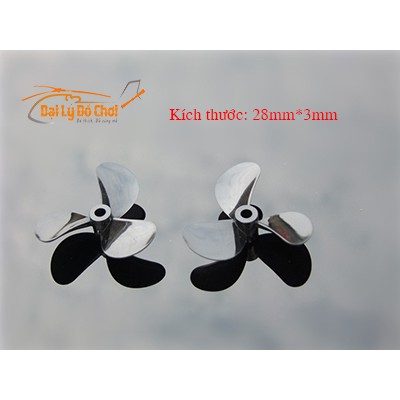 Cặp chân vịt 3 lá kích thước 3x28mm chất liệu nhựa bóng