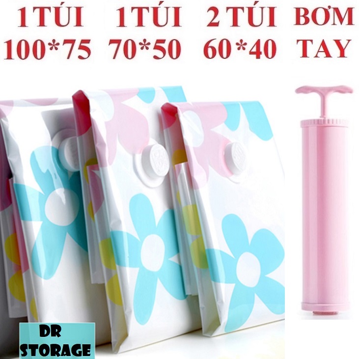 Túi hút chân không đựng chăn màn,quần áo đa năng  (Bộ 4 túi)