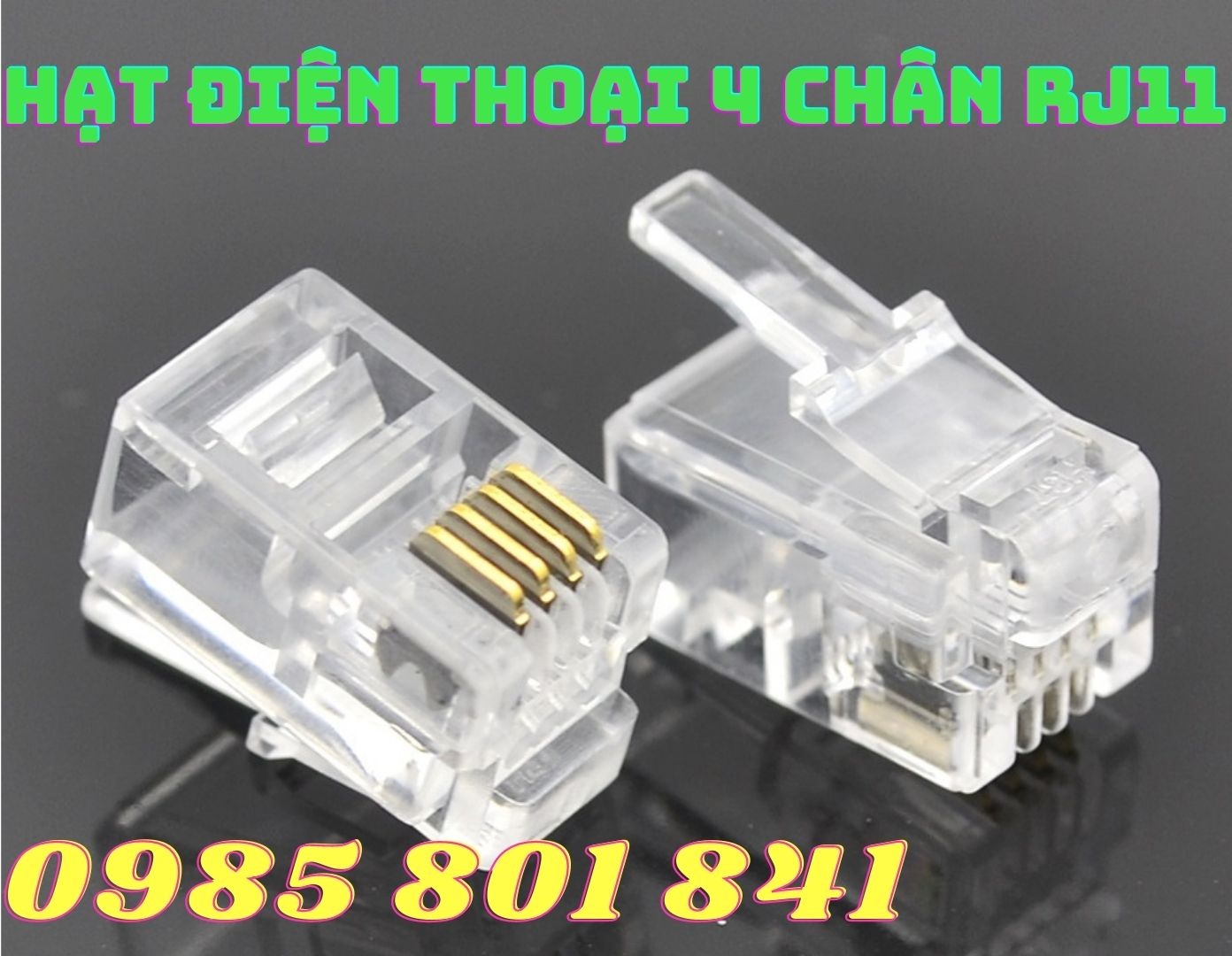 Hạt điện thoại 4 chân RJ11 loại tốt, chất lượng cao