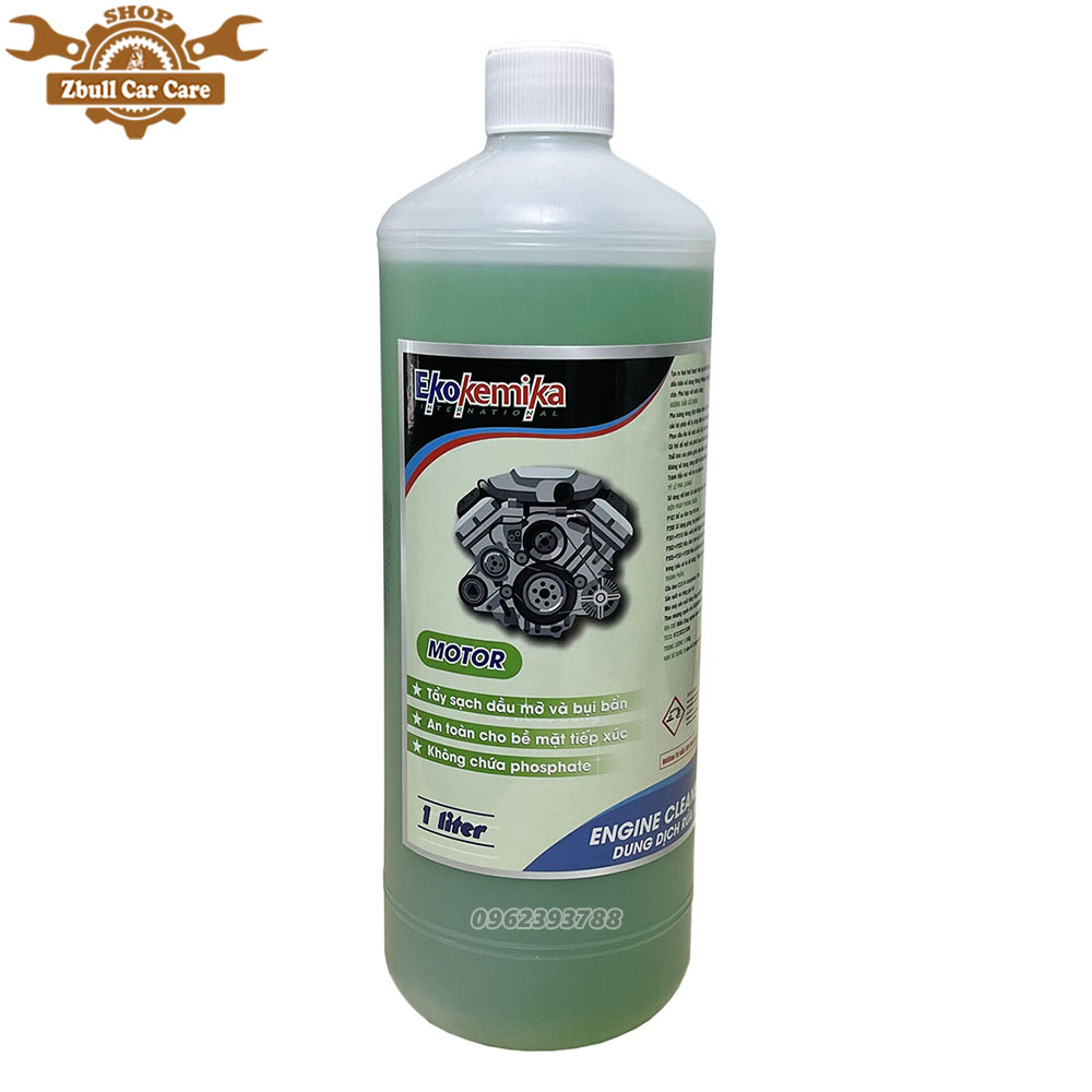 Tẩy rửa dầu mỡ động cơ ôtô Engine Cleaner Degreaser Ekokemika Motor chai 1 lít