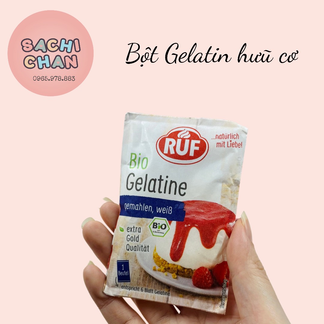 [Cửa tiệm sachichan] BỘT GELATINE HỮU CƠ EWALD ĐỨC dạng lá và RUF ĐỨC