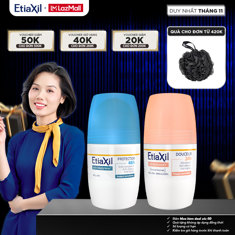 Lăn khử mùi Etiaxil bảo vệ kép 50ml